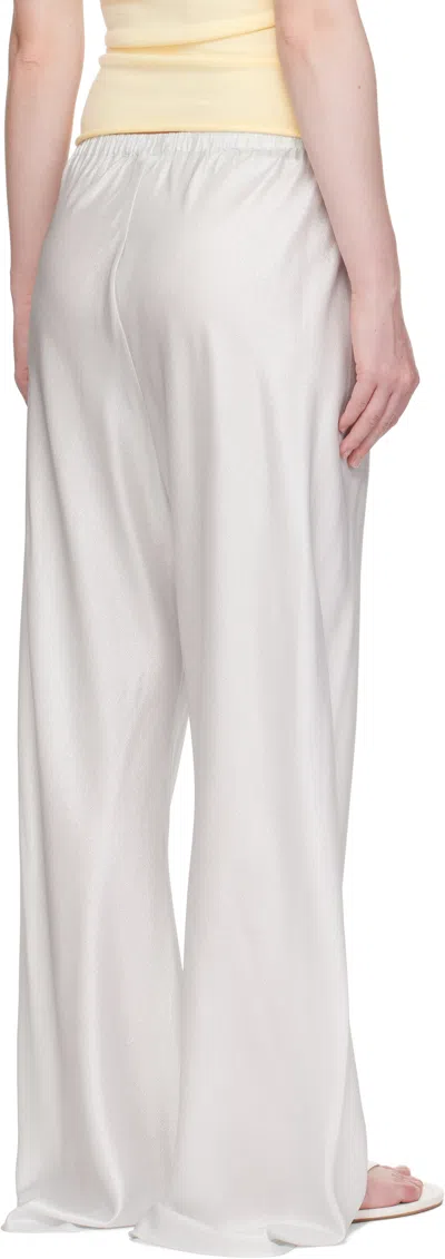 Silk Laundry Silver Bias Cut Lounge Pants