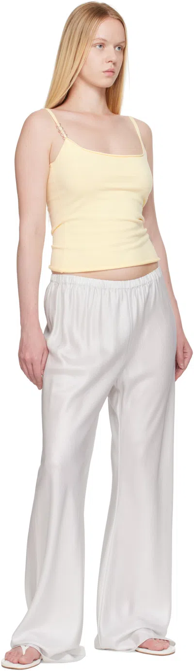 Silk Laundry Silver Bias Cut Lounge Pants