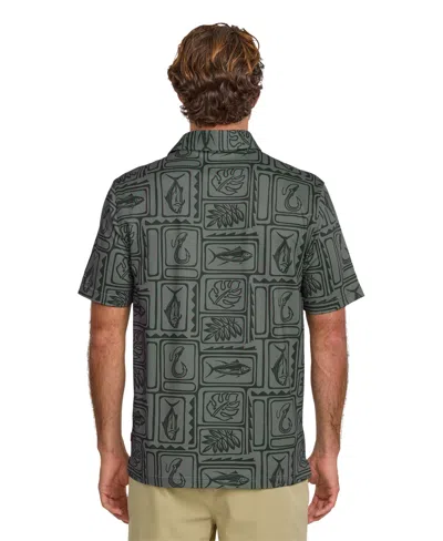Quiksilver Waterman Men's Regular Fit Fish Block Polo Shirt