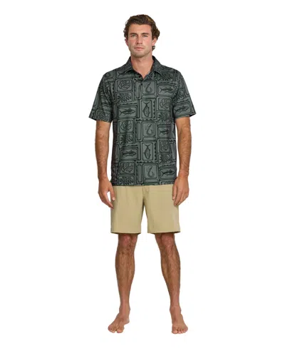 Quiksilver Waterman Men's Regular Fit Fish Block Polo Shirt