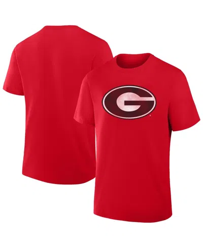 Fanatics Men's Red Georgia Bulldogs Big Tall Distressed Vintage Logo T-shirt In Red