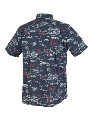 Reyn Spooner Navy New England Patriots Kekai Performance Button-down Shirt In Blue