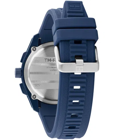Tommy Hilfiger Men's Chronograph Blue Silicone Strap Watch, 44mm