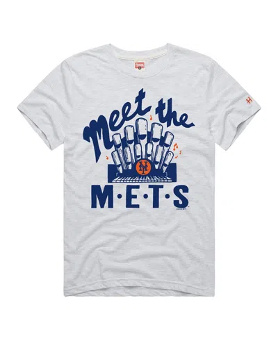 Homage Men's White New York Mets Hyper Local Tri-blend T-shirt In White