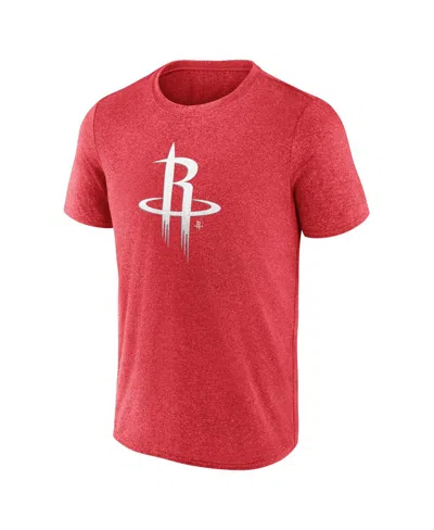 Fanatics Men's Heather Red Houston Rockets Iconic Overtime T-shirt In Red