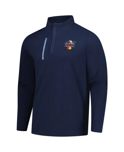 Puma Men's Navy Arnold Palmer Invitational Cloudspun Tech Quarter-zip Pullover Sweatshirt In Blue