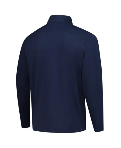 Puma Men's Navy Arnold Palmer Invitational Cloudspun Tech Quarter-zip Pullover Sweatshirt In Blue