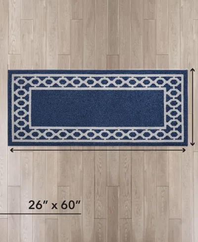 Jean Pierre New York Jean Pierre Christine Trellis Border Tufted Runner Rug, 26" X 60"