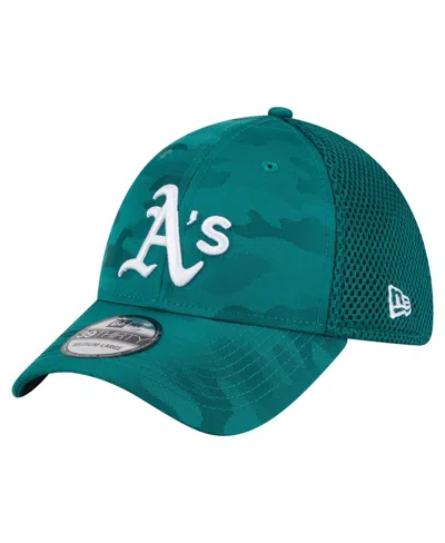 New Era Big Boys And Girls Green Athletics Camo 39thirty Flex Hat In Green