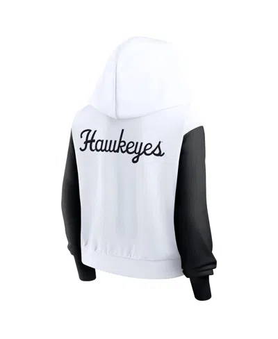 Nike Women's White Iowa Hawkeyes Cropped Beyond Capability Color Block Script Full-zip Hoodie