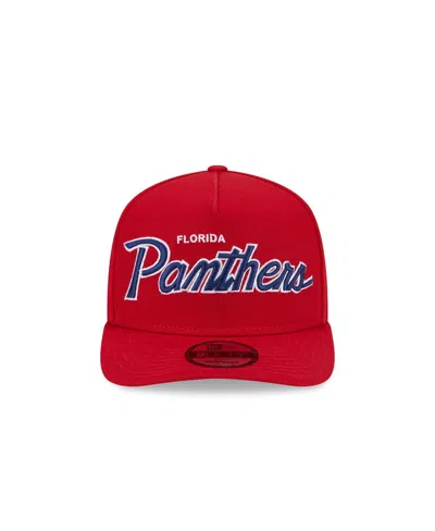 New Era Men's Red Florida Panthers Core Poly A-frame Snapback Hat