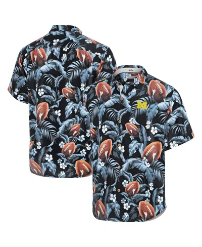 Tommy Bahama Men's Navy Michigan Wolverines Veracruz Cay First Down Blooms Button-up Shirt In Multi
