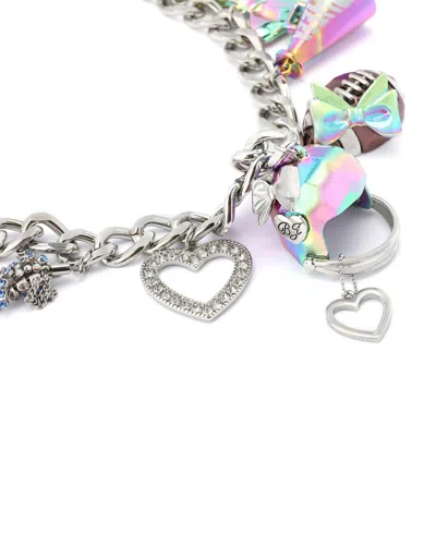 Betsey Johnson Faux Stone Kick Off Football Charm Bib Necklace