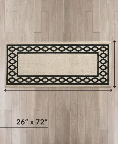 Jean Pierre New York Jean Pierre Christine Trellis Border Tufted Runner Rug, 26" X 72"