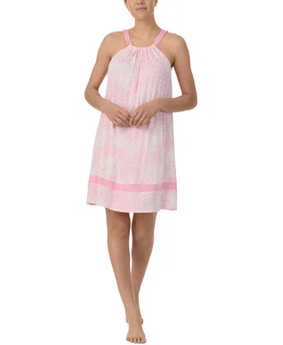 Ellen Tracy Women's Printed Sleeveless Halter Chemise
