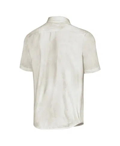 Tommy Bahama Men's White West Virginia Mountaineers Coconut Point Palm Vista Islandzone Camp Button-up Shirt In White
