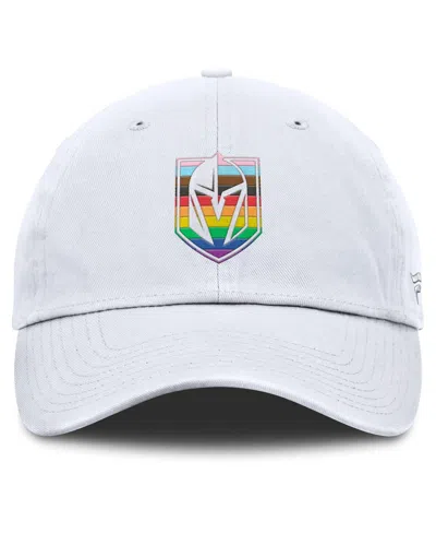 Fanatics Men's White Vegas Golden Knights Pride Adjustable Hat