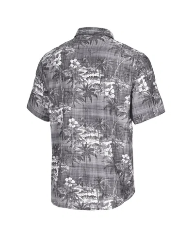 Tommy Bahama Men's Black Miami Dolphins Coconut Point Isla Palmetta Camp Button-up Shirt