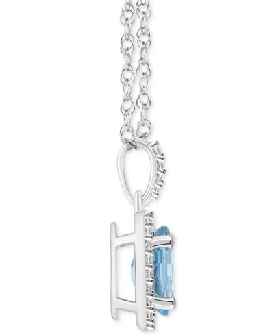 Macy's Lab-created Ruby (1-1/4 Ct. T.w.) & Lab-created White Sapphire (1/6 Ct. T.w.) Oval Halo 18" Pendant 