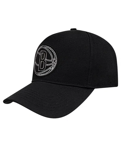 Pro Standard Men's Black Brooklyn Nets Paint The City Pinch Front Snapback Hat