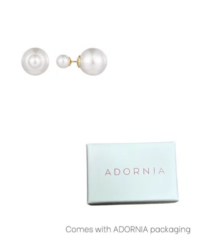 Adornia Cultivated Pearl Double Sided Stud Earrings
