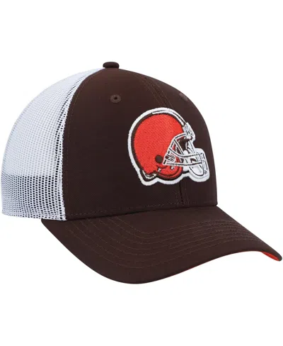 47 Brand Big Boys And Girls Brown/white Cleveland Browns Adjustable Trucker Hat In Brown