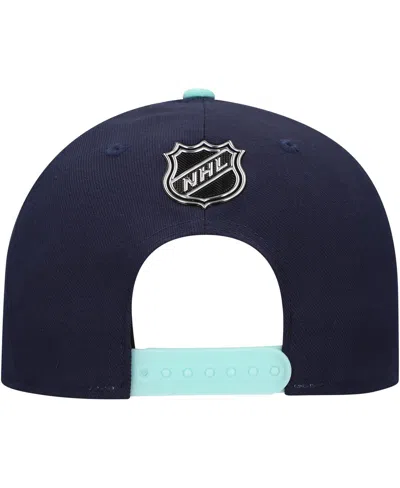 Fanatics Men's True Navy Seattle Kraken Pro Locker Room Snapback Hat