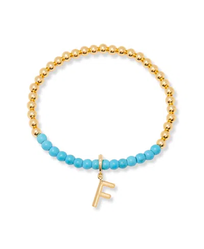 Brook & York Gold Plated Bennett Initial Gemstone Bracelet