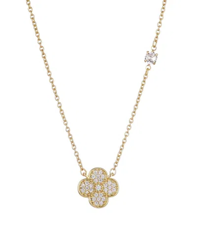 Adornia 14k Gold Plated Cz Clover Necklace