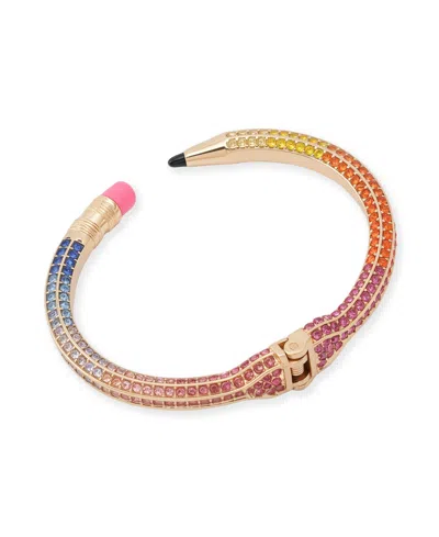 Betsey Johnson Faux Stone Straight Pave Pencil Cuff Bracelet