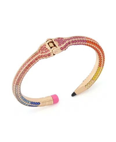 Betsey Johnson Faux Stone Straight Pave Pencil Cuff Bracelet