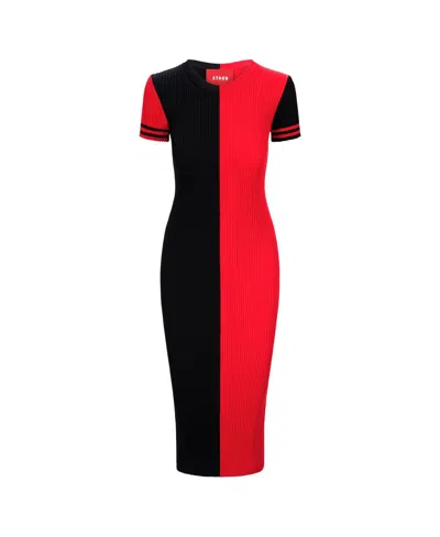 Staud Women's Black/red Atlanta Falcons Colleen Dress