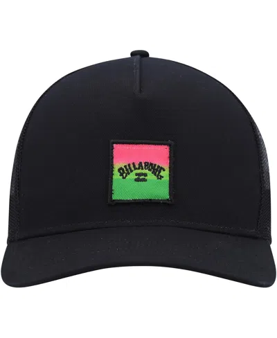 Billabong Men's Black Stacked Trucker Snapback Hat
