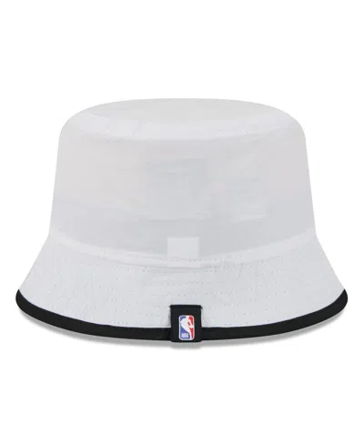 New Era Men's White/black Chicago Bulls 2025 Nba Draft Nylon Bucket Hat