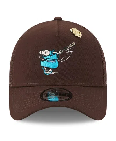New Era Men's Brown San Diego Padres 2025 Big League Chew A-frame 9forty Adjustable Trucker Hat