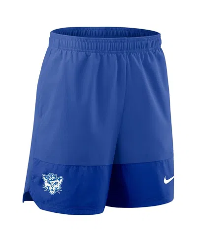 Nike Men's Royal Byu Cougars 2025 Sideline Performance Shorts In Blue