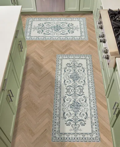 Laura Ashley Imagine Printed Chenille 2-pc. Runner Rug Set In Gray