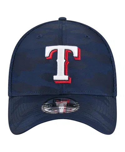 New Era Big Boys And Girls Royal Texas Rangers Camo 39thirty Flex Hat In Blue