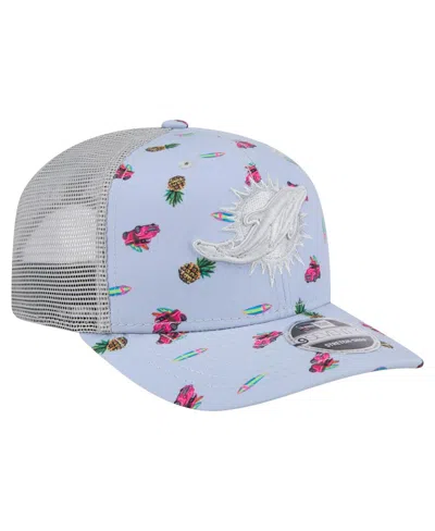 New Era Men'sâ Light Blue Miami Dolphins Adventure Surfboard 9seventy Adjustable Hat