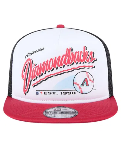 New Era Big Boys And Girls White Arizona Diamondbacks Retro 9fifty Snapback Hat In White