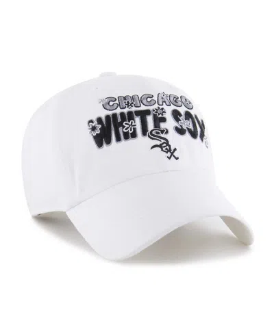 47 Brand Women's White Chicago White Sox Flower Power Clean Up Adjustable Hat