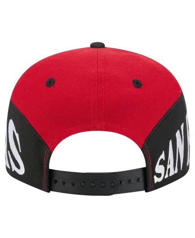 New Era Men's Scarlet/black San Francisco 49ers Split 9fifty Snapback Hat