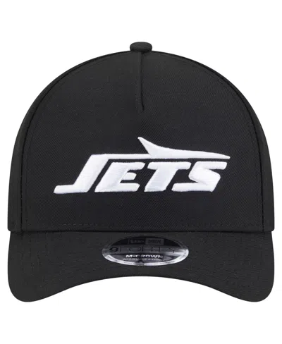 New Era Men's Black New York Jets Team Collection 9forty M-crown A-frame Adjustable Hat