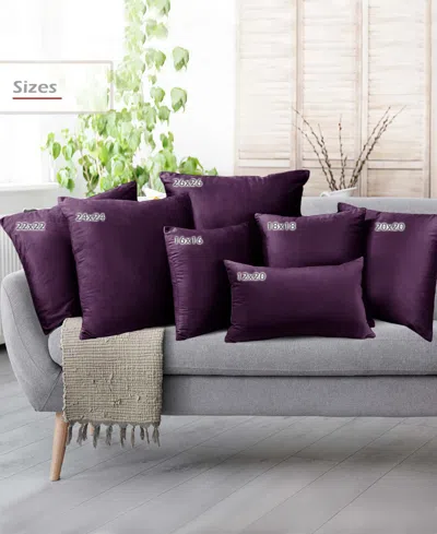 Nestl Elegant Velvet Removeable Cover 2-pack Decorative Pillows, 24" X 24"