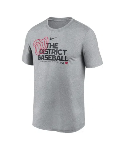 Nike Men's Heathered Charcoal Washington Nationals Local Rep Legend Performance T-shirt In Gray