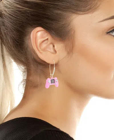 Betsey Johnson Faux Stone Straight Game Controller Dangle Earrings