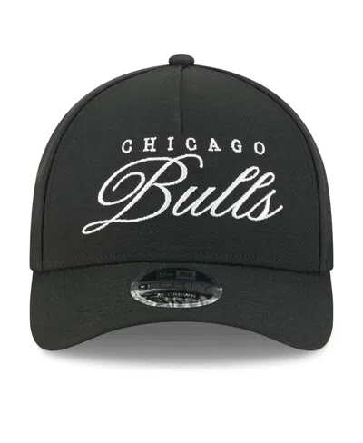 New Era Men's Black Chicago Bulls 2025 Nba Draft M-crown A-frame 9forty Adjustable Hat