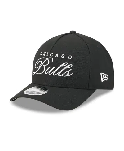 New Era Men's Black Chicago Bulls 2025 Nba Draft M-crown A-frame 9forty Adjustable Hat