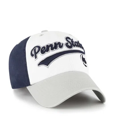 47 Brand Big Boys And Girls White Penn State Nittany Lions Scooter Clean Up Adjustable Hat In White