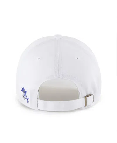 47 Brand Women's White Los Angeles Dodgers Flower Power Clean Up Adjustable Hat
